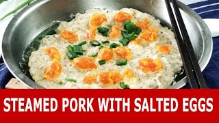 Steam minced pork with salted egg recipe