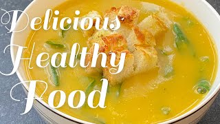 Simple Healthy Food | Vitamin Soup from Pumpkin and Spinach