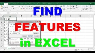 Find Features in Excel