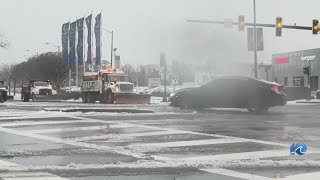 Motorists across Hampton Roads brave the roads Sunday Morning