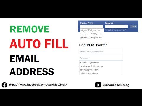 Remove Auto fill Email Address history Remove Auto fill Email Address history