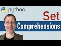 Python Set COMPREHENSIONS tutorial