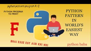python pattern program to print star in F shape mostly asked question in python interview