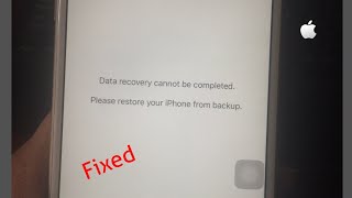 Data Recovery Cannot be Completed Please Restore your iPhone/iPad from Backup in iOS 14/13.6 - Fixed