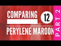 Comparing 12 Perylene Maroon Watercolors Part 2 - Colossal Color Showdown S3, Ep.4