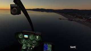 MSFS2020 | VATSIM | LA VFR helicopter tour from KBUR / BUR to SMO and back | CowanSim Robinson R22