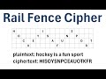 Cryptography: The Rail Fence Cipher