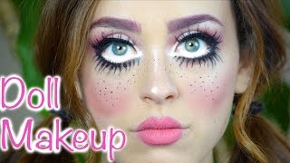 Last Minute Doll Makeup Tutorial | Free Costume