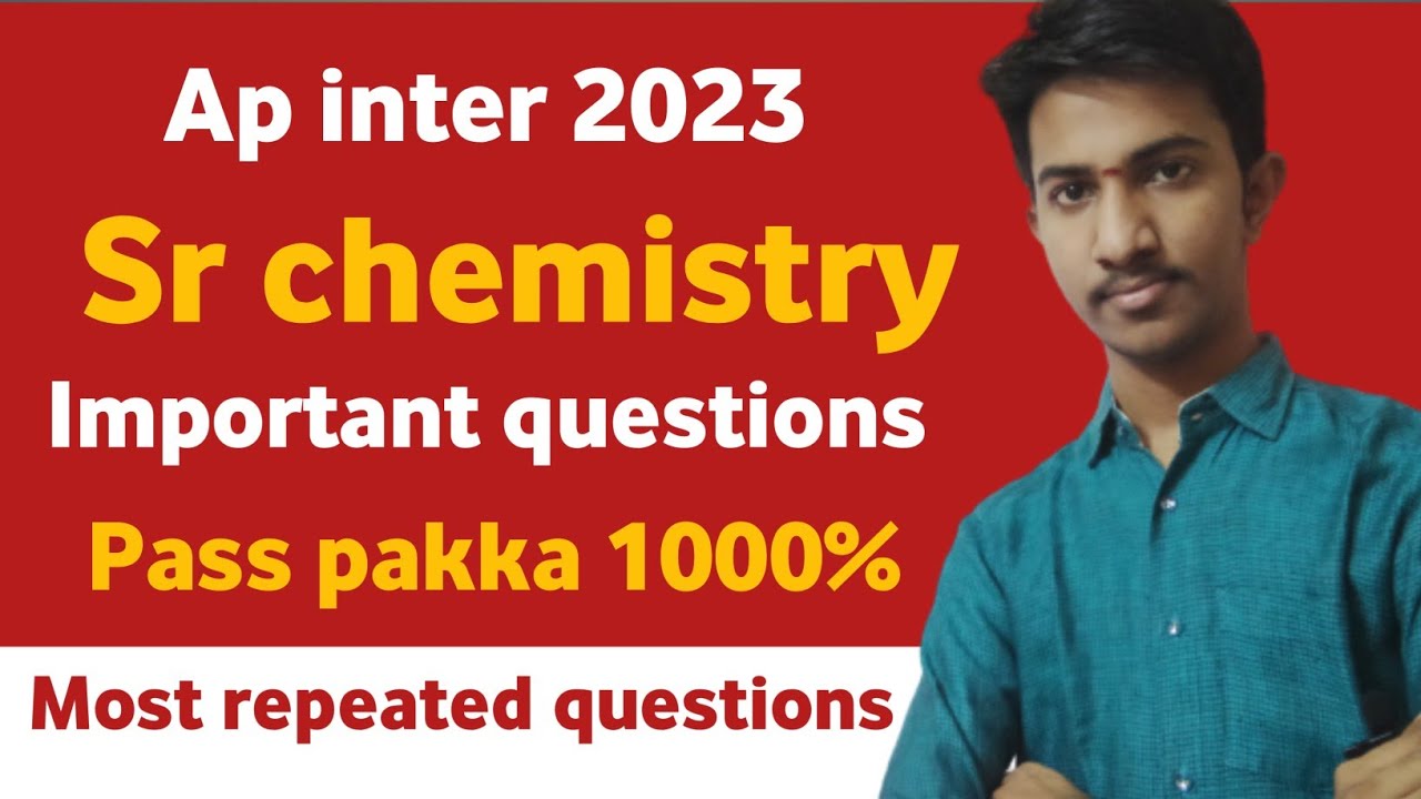 How To Pass Inter 2nd Year Chemistry 2023 || Inter 2nd Year Chemistry ...