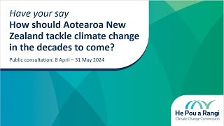 Webinar: Have your say - how should Aotearoa NZ tackle climate change in the decades to come?