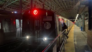 MTA: Bombardier R179 F Train departing Coney Island-Stillwell Av (1/7/25)