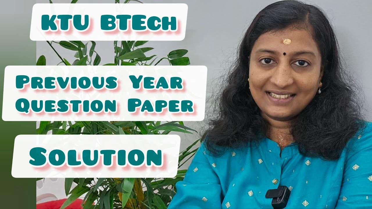 Ktu Previous Year Question Paper Series Youtube