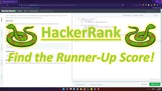 HackerRank (Python): Find the Runner-Up Score!