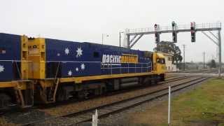 Junee Trains NR80 \u0026 NR14 with 3PW4 / LDP002 \u0026 LDP004 with 3BM7