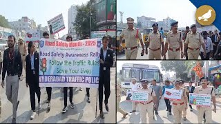 Hyderabad traffic police awareness rally in Old City