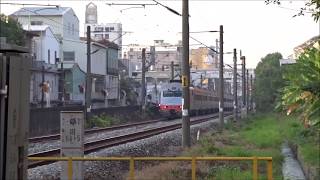 2019-01-31 橋頭糖廠路平交道2列推拉式自強號通過紀錄