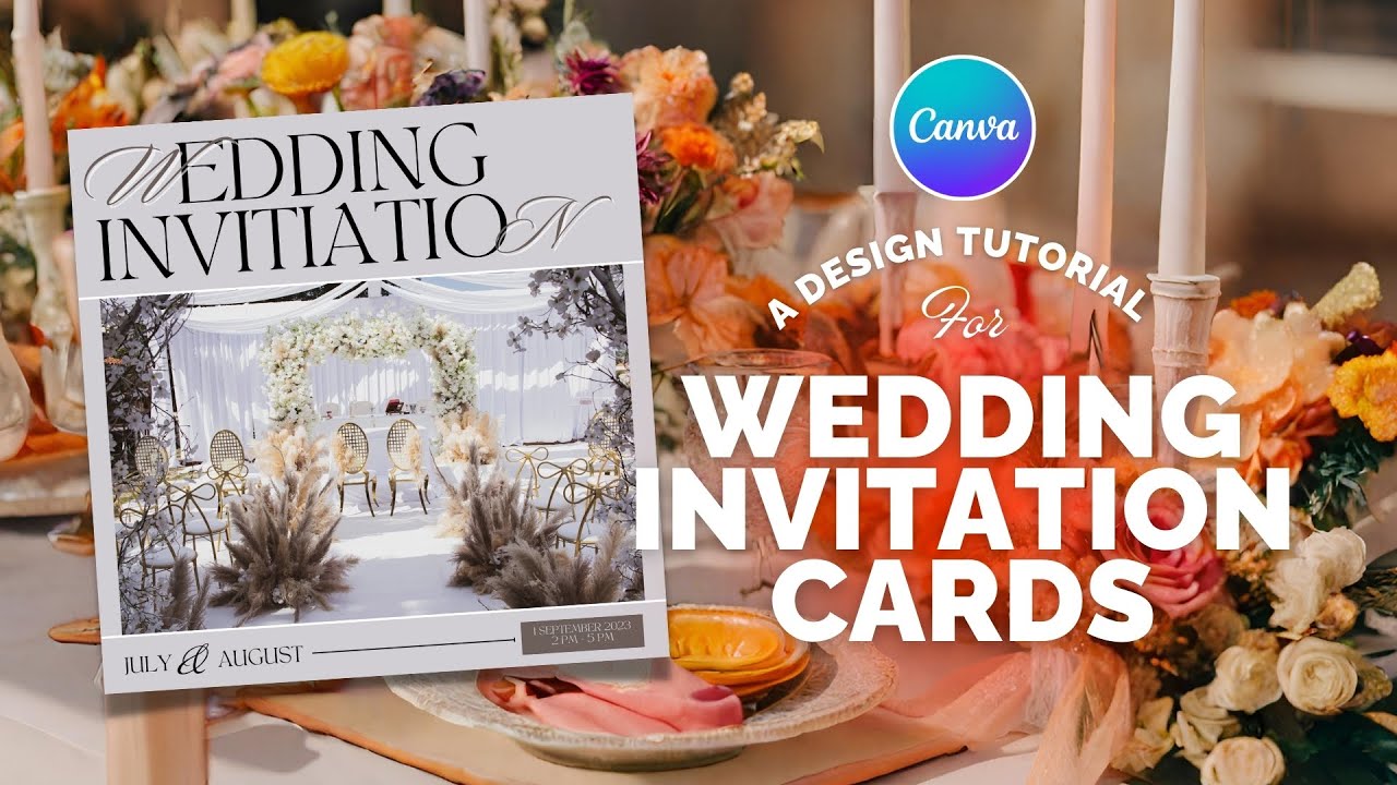 Elegant Wedding Invitation Design Tutorial In Canva Create Beautiful
