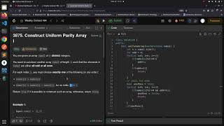 Leetcode 3875 | Construct Uniform Parity Array I | Weekly Contest 494