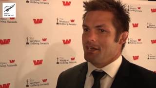 Richie McCaw wins the Sport New Zealand Leadership Award at the 51st Westpac Halberg Awards