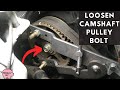 Loosen Bolt on Camshaft Pulley Before Removing Timing Belt