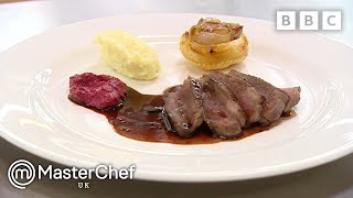 Fillet Of Venison, Beetroot Puree And Red Wine Sauce | MasterChef UK