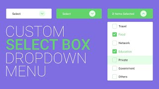 Custom Select Box Dropdown Menu In HTML CSS and Javascript | Custom Select Menu CSS | Dropdown Box