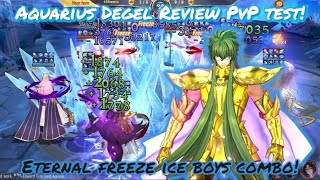 Saint Seiya: Awakening (KOTZ) - Aquarius Degel Review PvP Test! Eternal Freeze Ice Boys Combo!