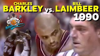 Bill Laimbeer:  The Ultimate Heel! | 1990 Charles Barkley vs. Bill Laimbeer | Nosebleeders