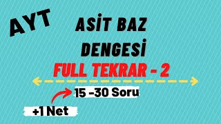 Sulu Çözeltilerde Denge Full Tekrar | Soru Çözümü | Kimya - AYT #2