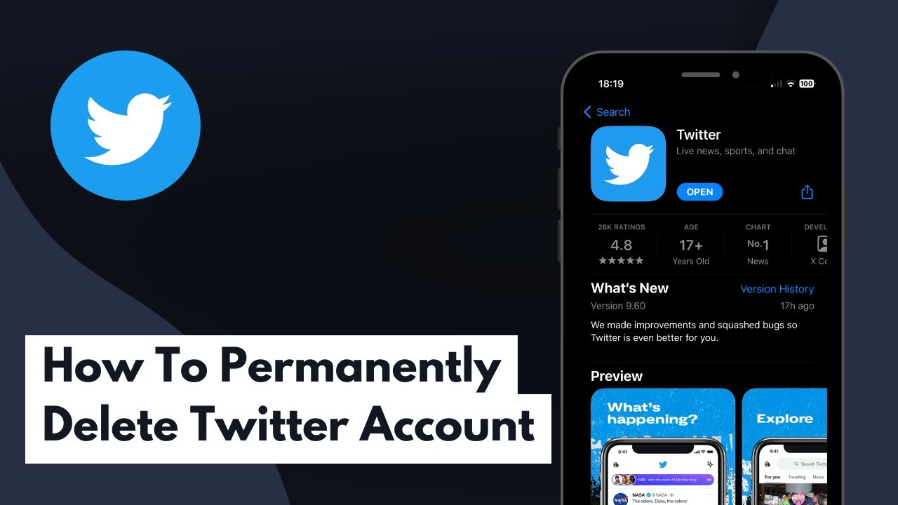 How To Permanently Delete Twitter Account - YouTube