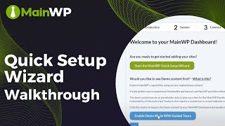 MainWP Quick Setup Wizard: Walkthrough