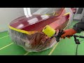 car painting how to spray and blend red pearl tricoat