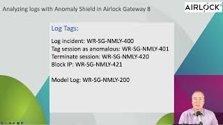 Analyzing Logs with Airlock Anomaly Shield in Airlock Gateway 8