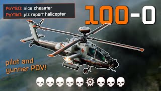 100-0 Attack Helicopter Gameplay | Dual POV | Spearhead | Battlefield 2042