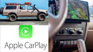 10 inch apple carplay touch screen in a 1st gen 2001 Toyota Tacoma trd offroad