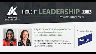 Thought Leadership Series with Sadiqa Reynolds \u0026 Christina Shadle, Louisville Urban League