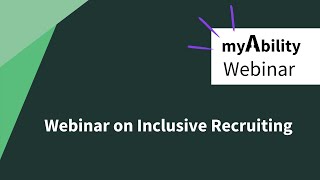 Webinar on Inclusive Recruiting