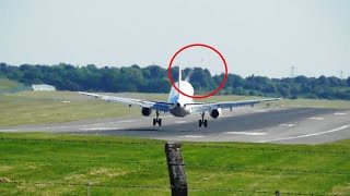 BIRD STRIKE! Airbus A321 Hits bird on landing at Birmingham Airport