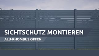 Sichtschutz montieren: Steckzaunsystem – Alu-Rhombus offen