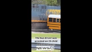 Student video shows train clipping a Sumter County school bus