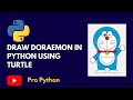 draw Doraemon using python | Python tutorial | turtle graphics.