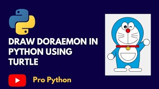 draw Doraemon using python | Python tutorial | turtle graphics.