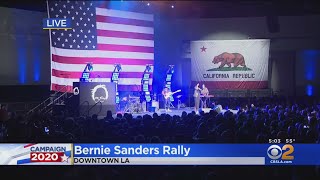 Thousands Pack LA Convention Center For Bernie Sanders Rally