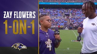 Junior Reporter Interviews Zay Flowers \u0026 Learns Dance Moves | Baltimore Ravens