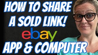 How to share an ebay sold link on the app and computer for the Resellers Share Big Money BOLOs post