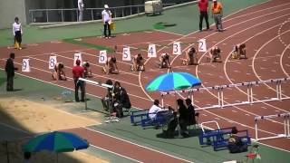 2014関西インカレ女子100mH決勝中村