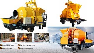 Mobile concrete mixer with pump machine price for sale