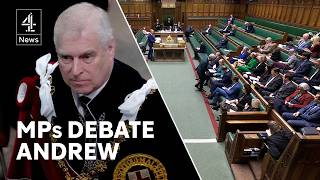 Epstein files: UK politicians debate Andrew allegations