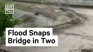 Severe Flooding in Turkey Causes Bridge to Collapse