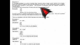 ISC COMPUTER SCIENCE: Circular Prime in Java